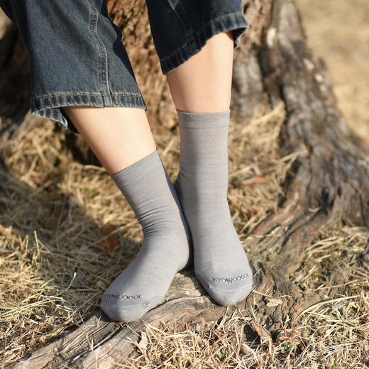 日单三双装日单76%四季款百搭美利奴羊毛袜中筒男女通勤户外速干防臭 商品图2