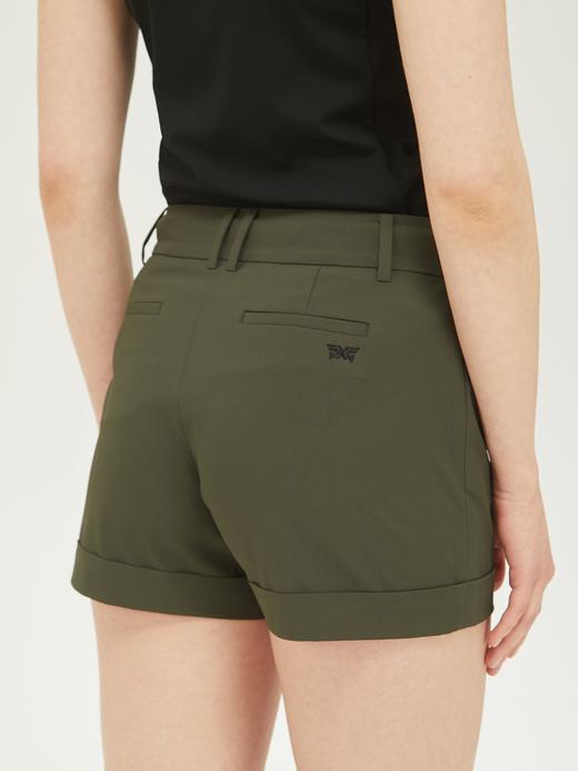 PG家女装夏季短裤，版型炒鸡一流的一款短裤，炒鸡显瘦显腿长，短裤有多百搭就不用解释了，环形腰带扣装饰固定设计，实则侧边隐形拉链开口，不勒腰部且平整，前后都有裤兜增加实用性! 商品图1