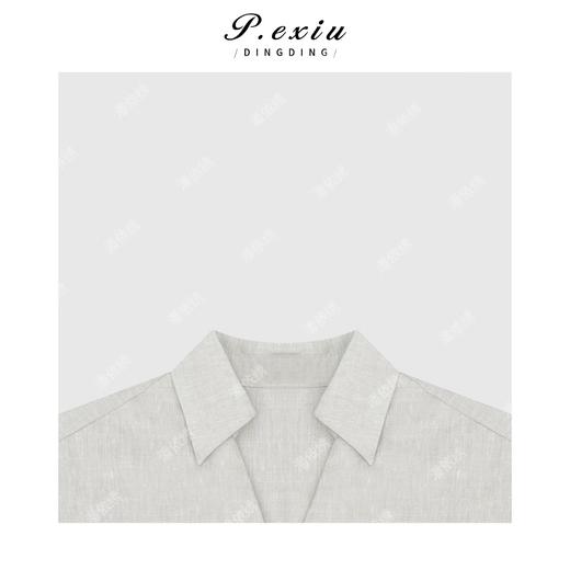 04-3潘依绣丁丁宠粉高级极简风V领无袖衬衫Q6844 商品图2
