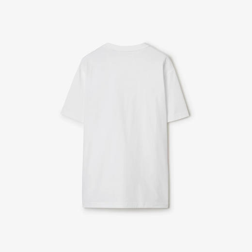 【二】BURBERRY 巴宝莉 女士格纹口袋棉质圆领短袖T恤 白色 8080322 A1464 商品图1