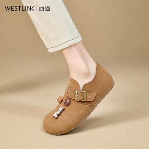 西遇马上有钱勃肯鞋女2026春季新款全包厚底增高单鞋卡通休闲鞋子K0166263 商品图3