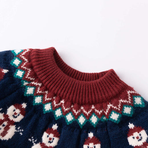 嘟嘟家宝宝拜年服冬季女童周岁礼服新款男童过年衣服儿童新年毛衣D4DBN002 商品图7