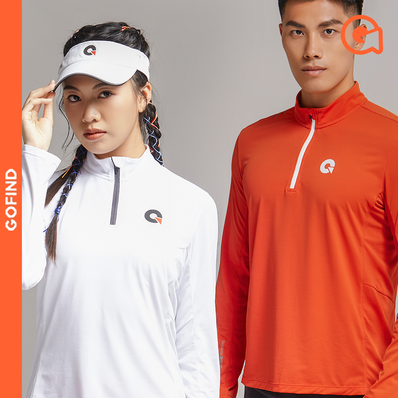 【价值269元|可积分兑换】果凡运动立领开胸套头长袖衫上衣透气吸汗速干女户外跑步T恤秋GKB22189