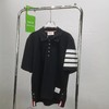 F012223春夏四条纹下摆小开叉纯棉短袖POLO衫男女同款 商品缩略图14