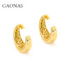 GAONAS  时尚气场亮面金色耳环11672EGO 商品缩略图2
