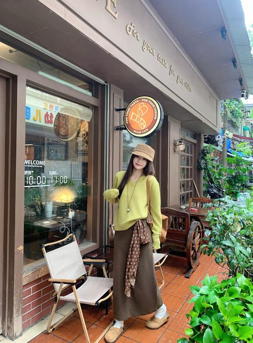 <曾小咸推荐>现货秒杀 ！微信超特价！ 复古V领毛衣（不含丝巾） 日常149.99 立减60 秒杀89.99！！ 商品图6