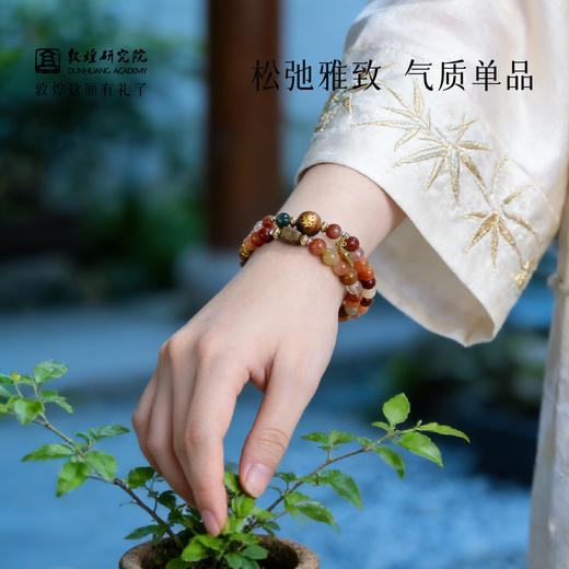 【福禄寿·彩发晶沉香双圈手串】敦煌福泽福禄寿彩发晶黄水晶貔貅沉香手链串珠女轻奢高级感手串 商品图4