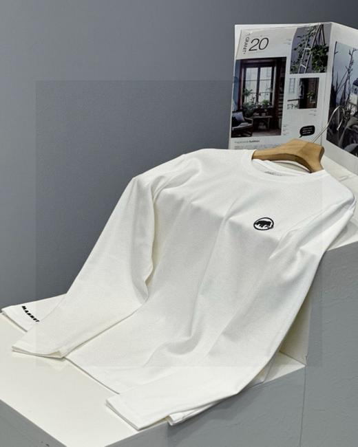 磨毛面料 保暖 舒适萌犸象春季新款磨毛长袖T恤打底保暖上衣采用双面长绒棉 商品图4