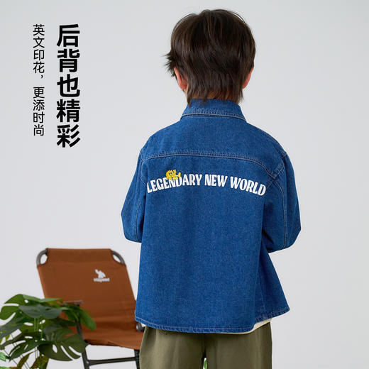 棉花堂童装牛仔衬衫童装印花外套-FA61070 商品图3