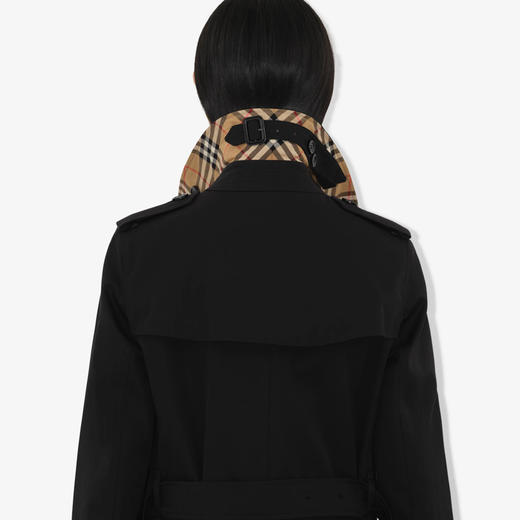 【一】BURBERRY 巴宝莉 女士肯辛顿版型 – 中长款 Heritage Trench 风衣 黑色 8079409 A1189 商品图4