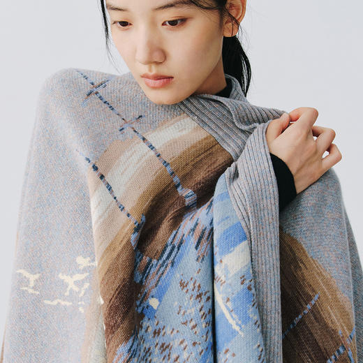东黎 • 复苏的呼吸 山羊绒提花披肩 6165 商品图4