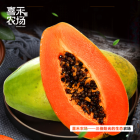 喜禾农场红心木瓜 5斤装2-3个