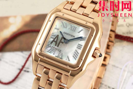 与豹同行 一跃入心 AF卡地亚猎豹系列 贝母面 中号表盘尺寸：27×37mm 女士腕表 商品图2