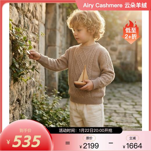PALUOPO/PL山羊绒男童羊绒衫100%山羊绒帕罗 商品图0