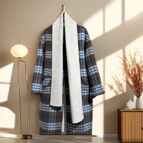 Famecoco范可儿长款双面尼大衣FAD8AQ105