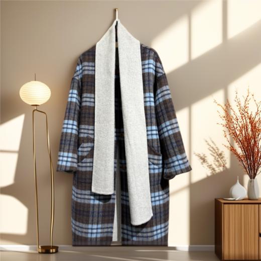 Famecoco范可儿长款双面尼大衣FAD8AQ105 商品图0