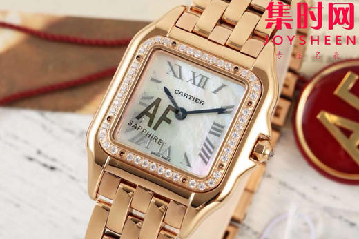 与豹同行 一跃入心 AF卡地亚猎豹系列 贝母面 中号表盘尺寸：27×37mm 女士腕表 商品图2