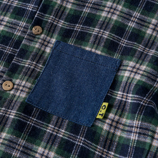 棉花堂春款格纹连帽童装衬衫外套-FD61073 商品图9