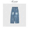 04-1潘依绣丁丁宠粉立体剪裁线条感香蕉裤复古腔调牛仔裤 D6365 商品缩略图1