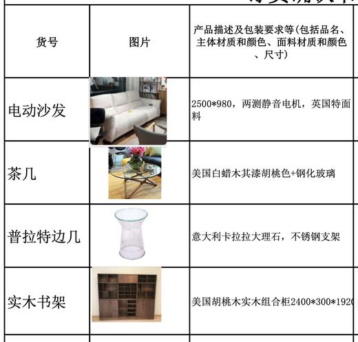 采购家具一批尾款 商品图0