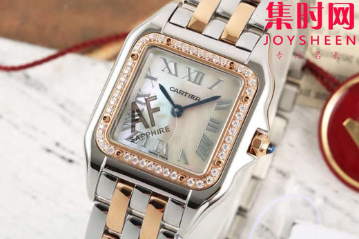 与豹同行 一跃入心 AF卡地亚猎豹系列 贝母面 中号表盘尺寸：27×37mm 女士腕表 商品图2