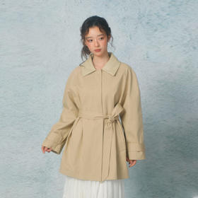 气质翻领系腰往外套-纪念日百货门店同款169150400