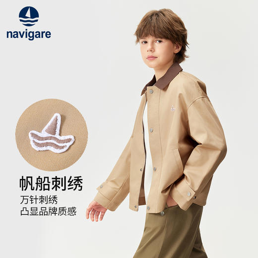 【纳维凯尔】【120-170】意大利小帆船男童斜纹棉夹克衫外套 商品图3
