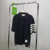 F012223春夏四条纹下摆小开叉纯棉短袖POLO衫男女同款 商品缩略图13