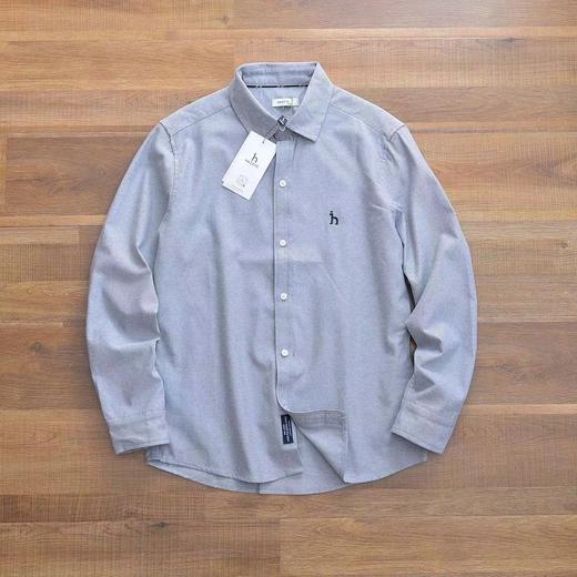 F012233百搭精典款全棉牛津纺衬衫男士商务休闲长袖衬衫 商品图1