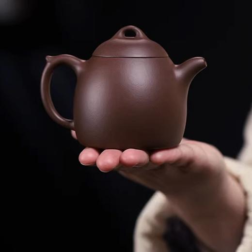 岸纾 非遗全手作宜兴原矿紫泥秦权紫砂壶 商品图2
