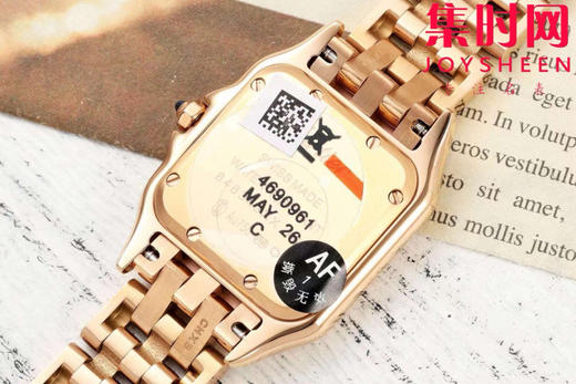 与豹同行 一跃入心 AF卡地亚猎豹系列 贝母面 中号表盘尺寸：27×37mm 女士腕表 商品图5