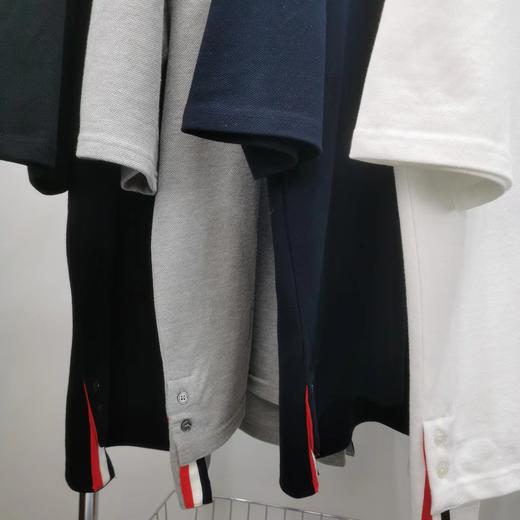 F012223春夏四条纹下摆小开叉纯棉短袖POLO衫男女同款 商品图11
