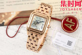 与豹同行 一跃入心 AF卡地亚猎豹系列 贝母面 中号表盘尺寸：27×37mm 女士腕表