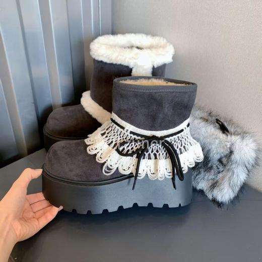 【多种穿法】厚底加绒雪地靴 加厚毛绒 锁温保暖 厚底增高显瘦 任意搭配 商品图6