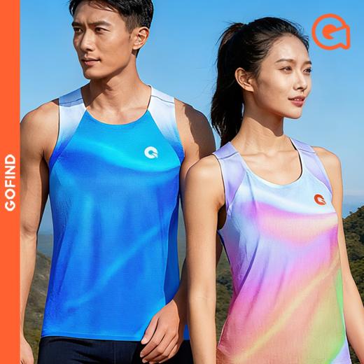 【价值199元|可积分兑换】果凡男女款炫彩无缝贴合背心跑步运动健身GTD11261/GTD12262 商品图0