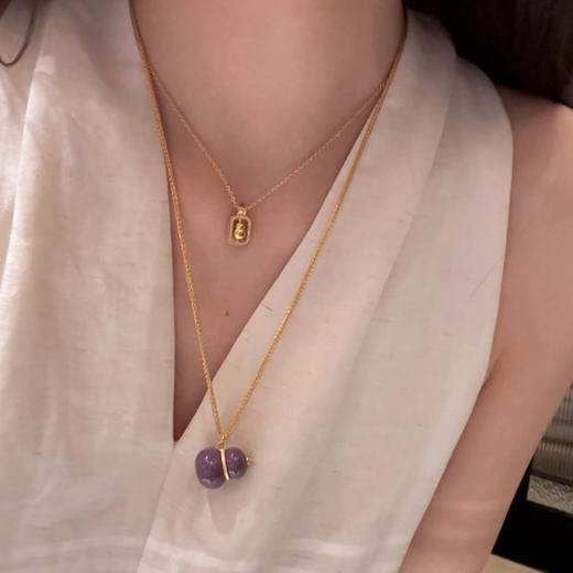 【59元2个，79元3个】中国金楼七彩珐琅金葫芦项链 | 小葫芦项链”火了！好优雅呀【预售3.10发货】 商品图5