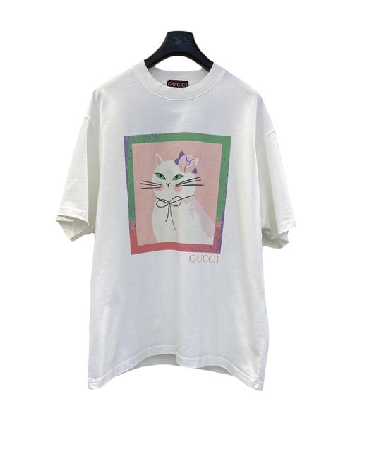 女款卡通印花厚版破损短袖T恤ba012 商品图0