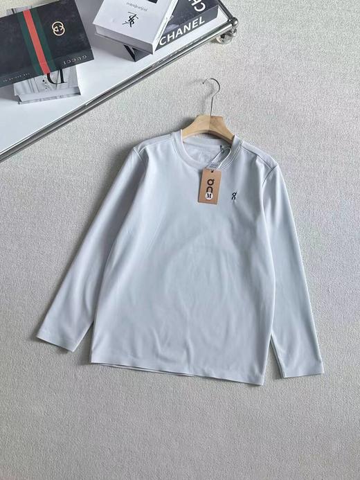 F012236男士压胶刺绣加绒长袖圆领体恤打底衫 商品图5