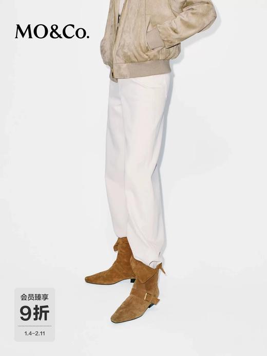 D012278牛仔裤2026春季新款米白色阔腿弯刀裤 商品图5