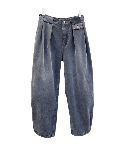 中性款水洗湾刀牛仔裤长裤hu014 商品图0