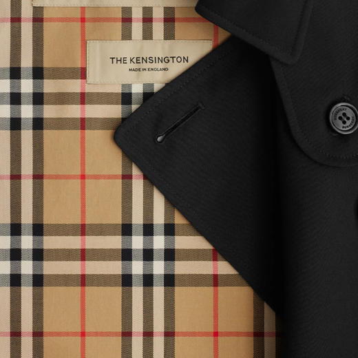 【二】BURBERRY 巴宝莉 女士女士肯辛顿版型 – 短款 Heritage Trench 风衣  黑色 8079415 A1189 商品图2