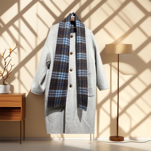 Famecoco范可儿长款双面尼大衣FAD8AQ105 商品图1