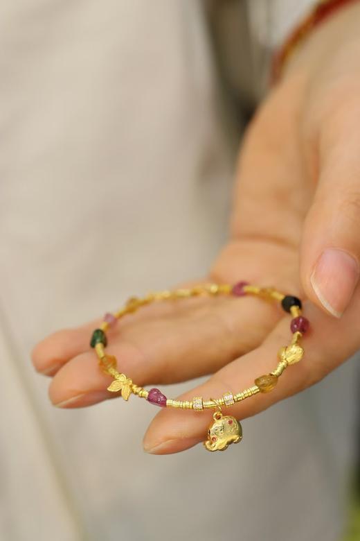 富贵吉象 碧玺彩虹糖手链 JY 商品图0