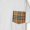 【二】BURBERRY 巴宝莉 女士格纹口袋棉质圆领短袖T恤 白色 8080322 A1464 商品缩略图2