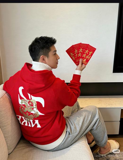 26SS马年限定新年款加绒加厚连帽卫衣 Z-15809 商品图0