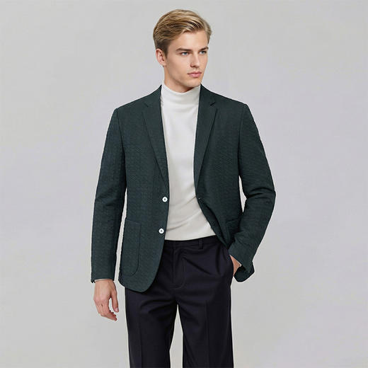 布兰施男士商务西装休闲单西通勤西服都市精英开衫外套 商品图1