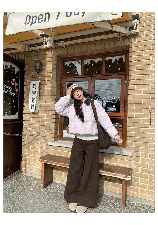 卉遇&韩版休闲小方领羽绒服HY-83 商品图7