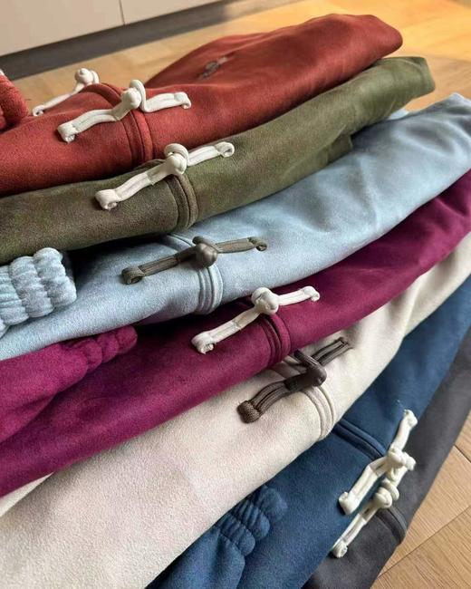 D012245蛇年限定新中式国风唐装麂皮立领外套 商品图6