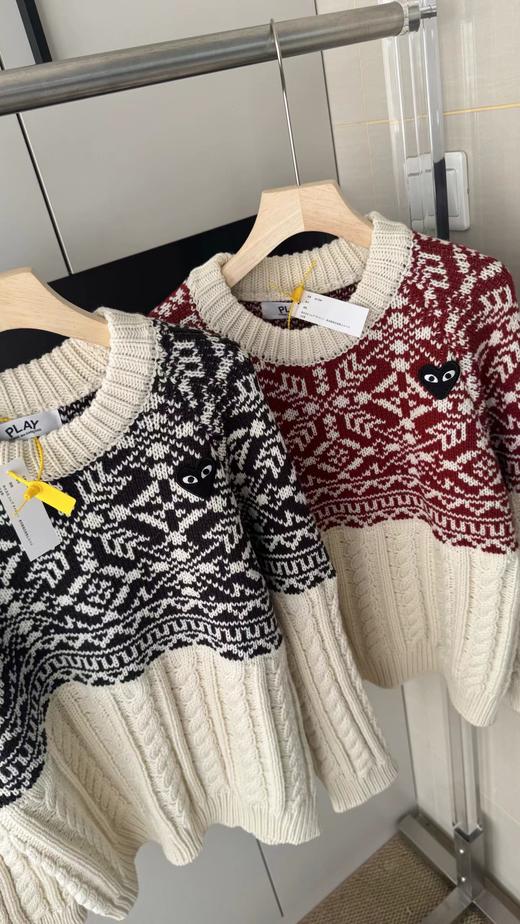 F012212新款麻花纹拼色提花基础圆领毛衣女款 商品图11