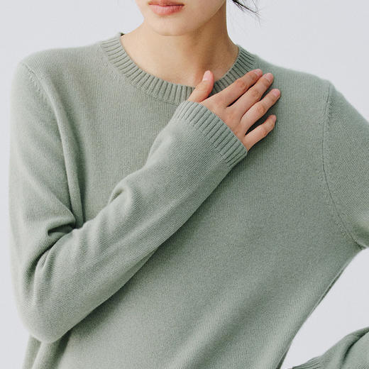 东黎 • 复苏的呼吸 小山羊绒女士圆领套衫 6002 商品图13